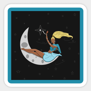 Over the Moon Sticker